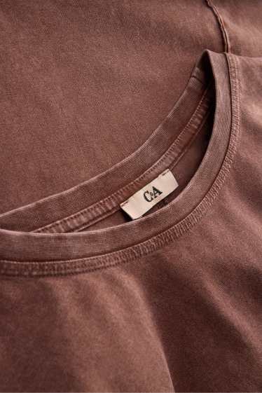 Damen - T-Shirt - Oversized - braun