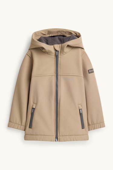 Bambini - Giacca antipioggia con cappuccio - impermeabile - marrone chiaro