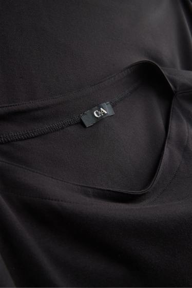 Femei - Tricou cu mânecă lungă - regular fit - negru