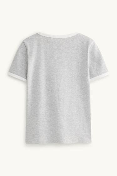 Kinder Mädchen - Kurzarmshirt - hellgrau
