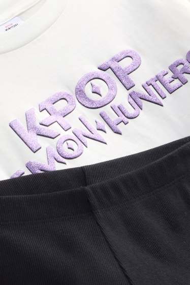 Children Girls - Outfit - purple / white