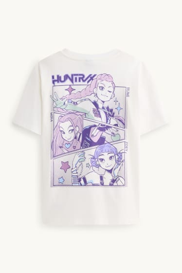 Children Girls - Outfit - purple / white