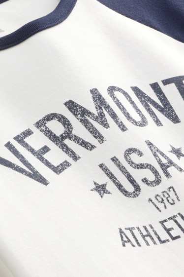 Kinder Mädchen - Vermont - Kurzarmshirt - weiß / schwarz
