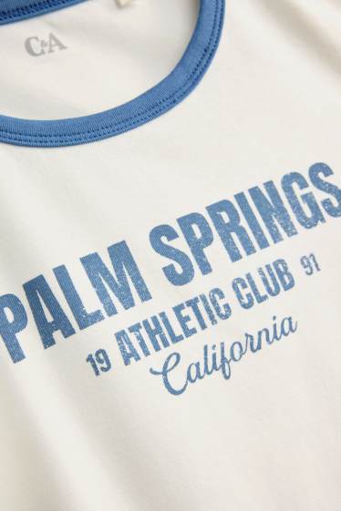 Kinder Mädchen - Palm Springs - Kurzarmshirt - weiß