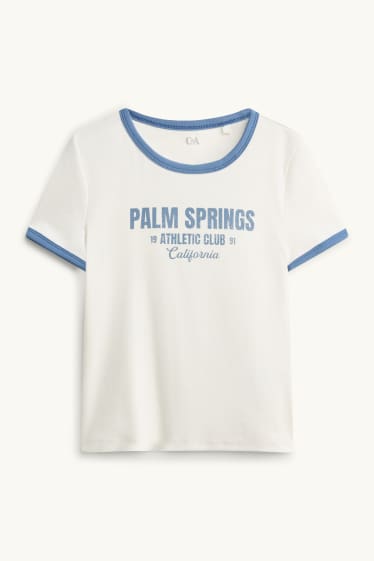 Kinder Mädchen - Palm Springs - Kurzarmshirt - weiß