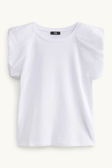 Dames - T-shirt - regular fit - wit