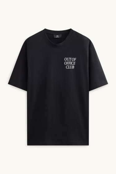 Men - T-shirt - relaxed fit - black