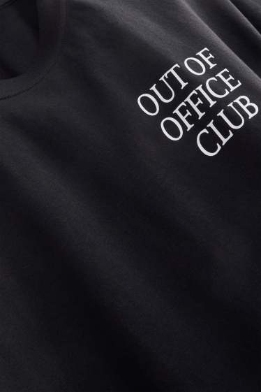Men - T-shirt - relaxed fit - black