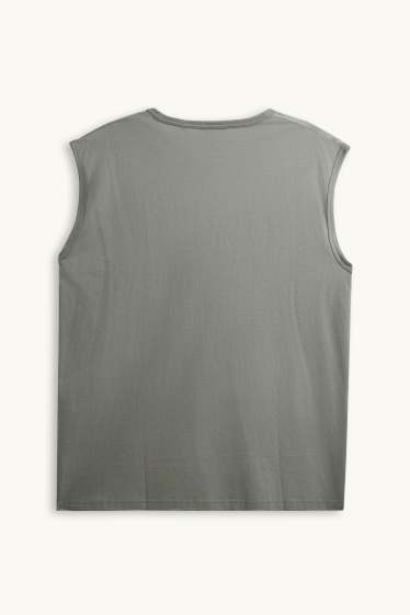 Home - Samarreta sense mànigues - caqui