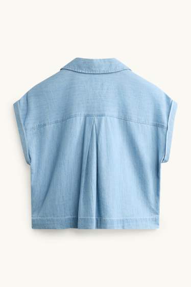 Dámské - Džínová halenka - džíny - modré