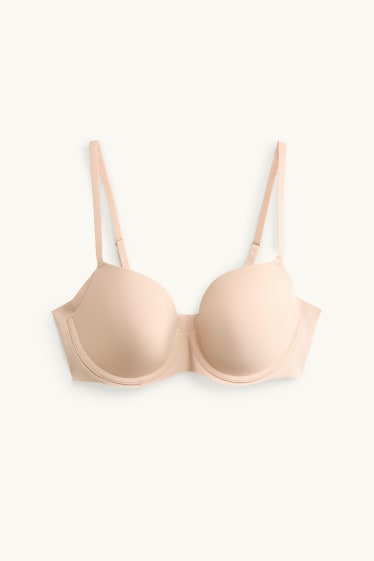 Femmes - Soutien-gorge avec armatures - FULL COVERAGE - ampliforme - LYCRA® - beige