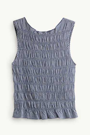 Donna - Camicia - blu / bianco