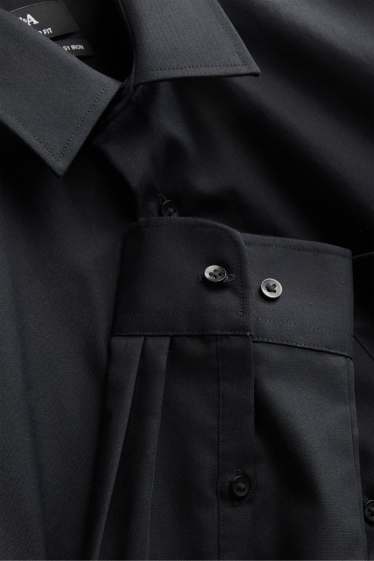 Herren - Businesshemd - Regular Fit - Kent - bügelleicht - schwarz