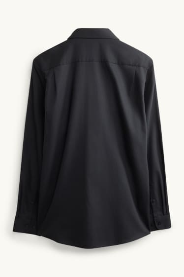 Herren - Businesshemd - Regular Fit - Kent - bügelleicht - schwarz