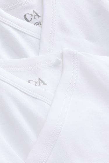 Unisexe - Lot de 2 - bodies croisés bébé - blanc