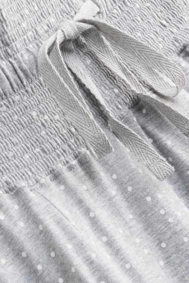 Dona - Pantalons de pijama de maternitat - de piquets - frunzits - gris clar