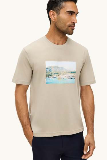 Home - Samarreta de màniga curta - relaxed fit - beix