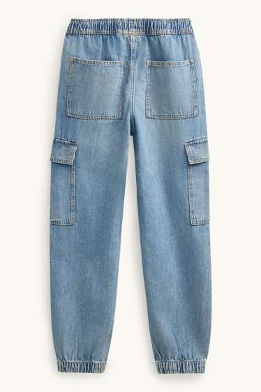 Kinder Buben - Cargo Jeans - blau