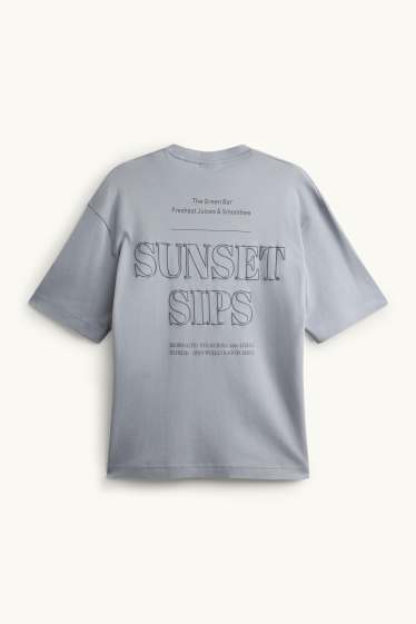 Hommes - T-shirt - relaxed fit - gris clair