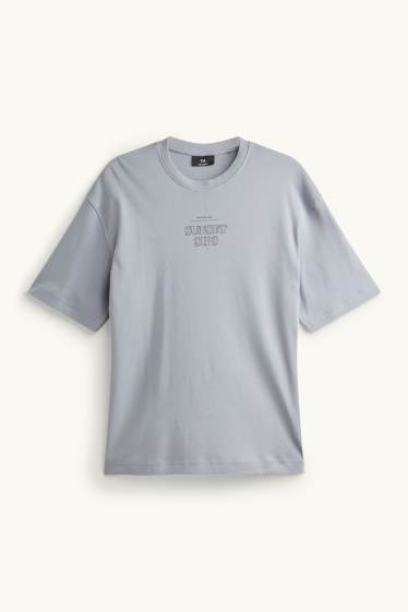 Hommes - T-shirt - relaxed fit - gris clair