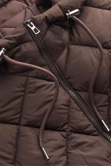 Dames - Bodywarmer met capuchon - waterafstotend - donkerrood