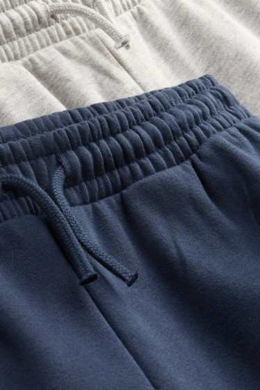 Copii - Băieți - Multipack 2 perechi - pantaloni de trening - albastru închis / gri