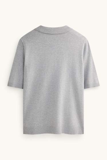 Dona - Polo de punt - regular fit - gris