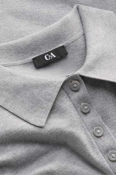 Dona - Polo de punt - regular fit - gris