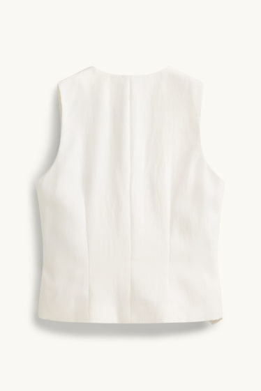 Damen - Business-Weste - Relaxed Fit - weiß