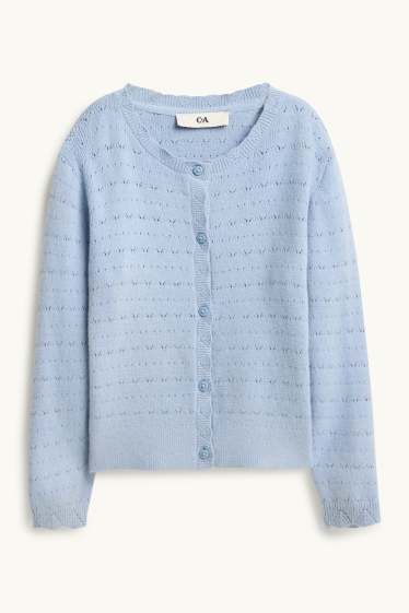 Kinder Mädchen - Strickjacke - hellblau