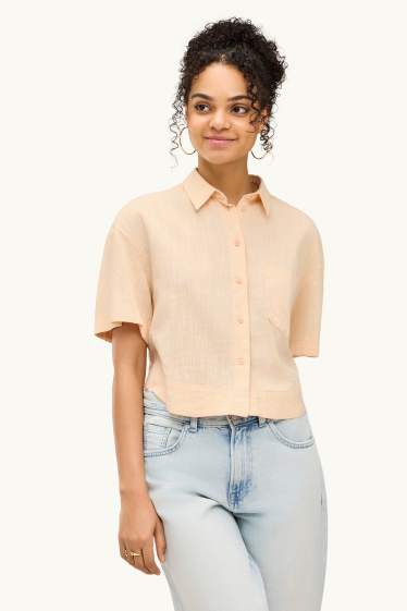 Damen - Hemdbluse - gelb