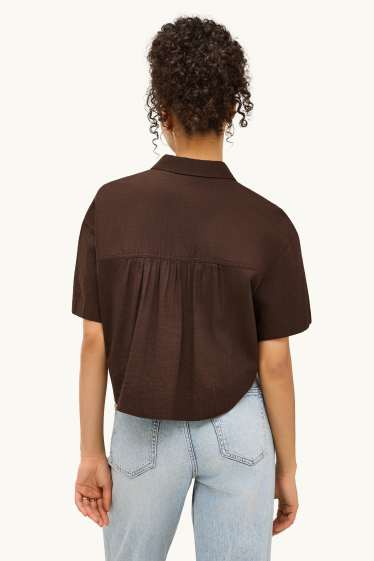 Damen - Hemdbluse - braun