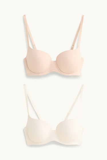 Dona - Pack 2er- sostenidor amb cèrcols - FULL COVERAGE - embuatats - crema