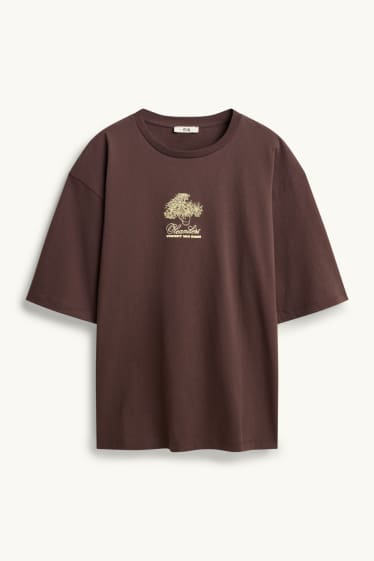 Femmes - T-shirt - Oversize - Vincent van Gogh - marron foncé