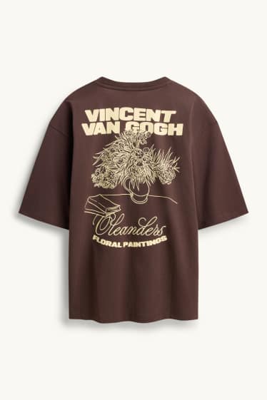 Femmes - T-shirt - Oversize - Vincent van Gogh - marron foncé