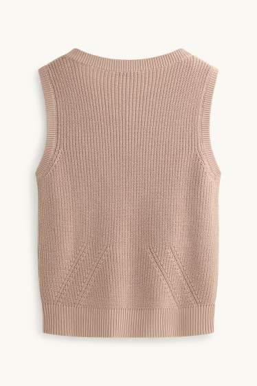 Femmes - Pull sans manches - marron clair