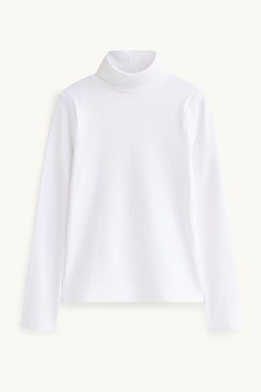 Kinderen: meisjes - Set - jurk en longsleeve - 2-delig - wit / blauw