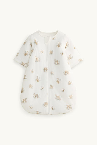 Baby Girls - Woodland animals - baby sleeping bag - 0-4 months - white