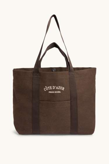 Femei - Geantă shopper mare - maro