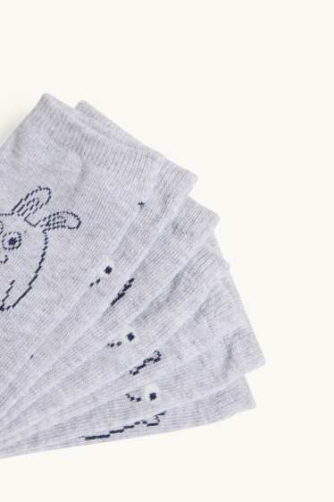 Kinder Jungen - Multipack 7er - Monster - Sneakersocken mit Motiv - grau