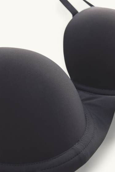Damen - BH mit Bügel - BALCONETTE - wattiert - LYCRA® - schwarz