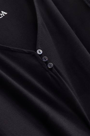 Femmes - Chemise de nuit en viscose - noir