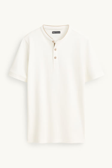 Kinderen: jongens - T-shirt - met structuur - wit