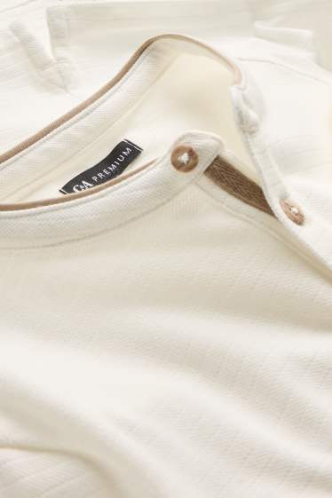 Kinderen: jongens - T-shirt - met structuur - wit