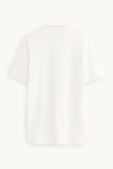 Kinderen: jongens - T-shirt - met structuur - wit