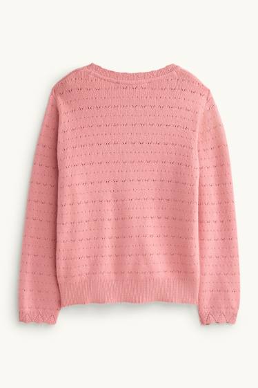 Kinder Mädchen - Strickjacke - rosa