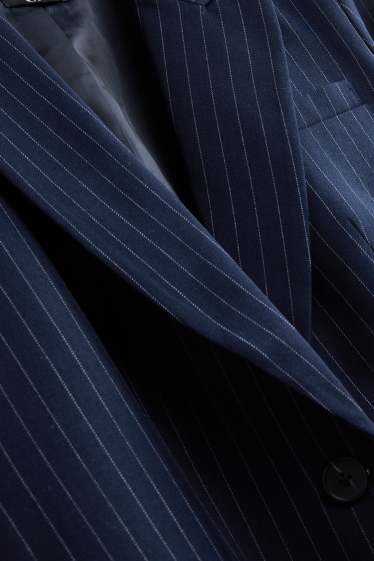 Damen - Longblazer - Regular Fit - Nadelstreifen - dunkelblau