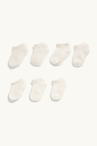 Neonate - Confezione da 7 - calzini corti - bianco