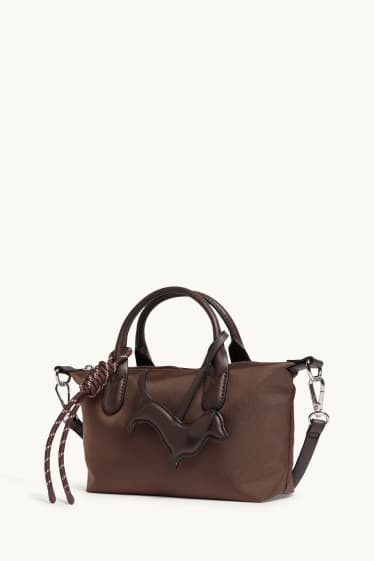Donna - Borsa a tracolla con spallaccio staccabile - marrone scuro