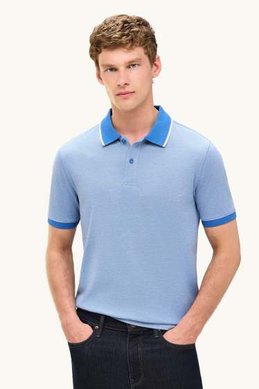 Heren - Poloshirt - regular fit - blauw